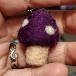 Purple Mushroom keychain